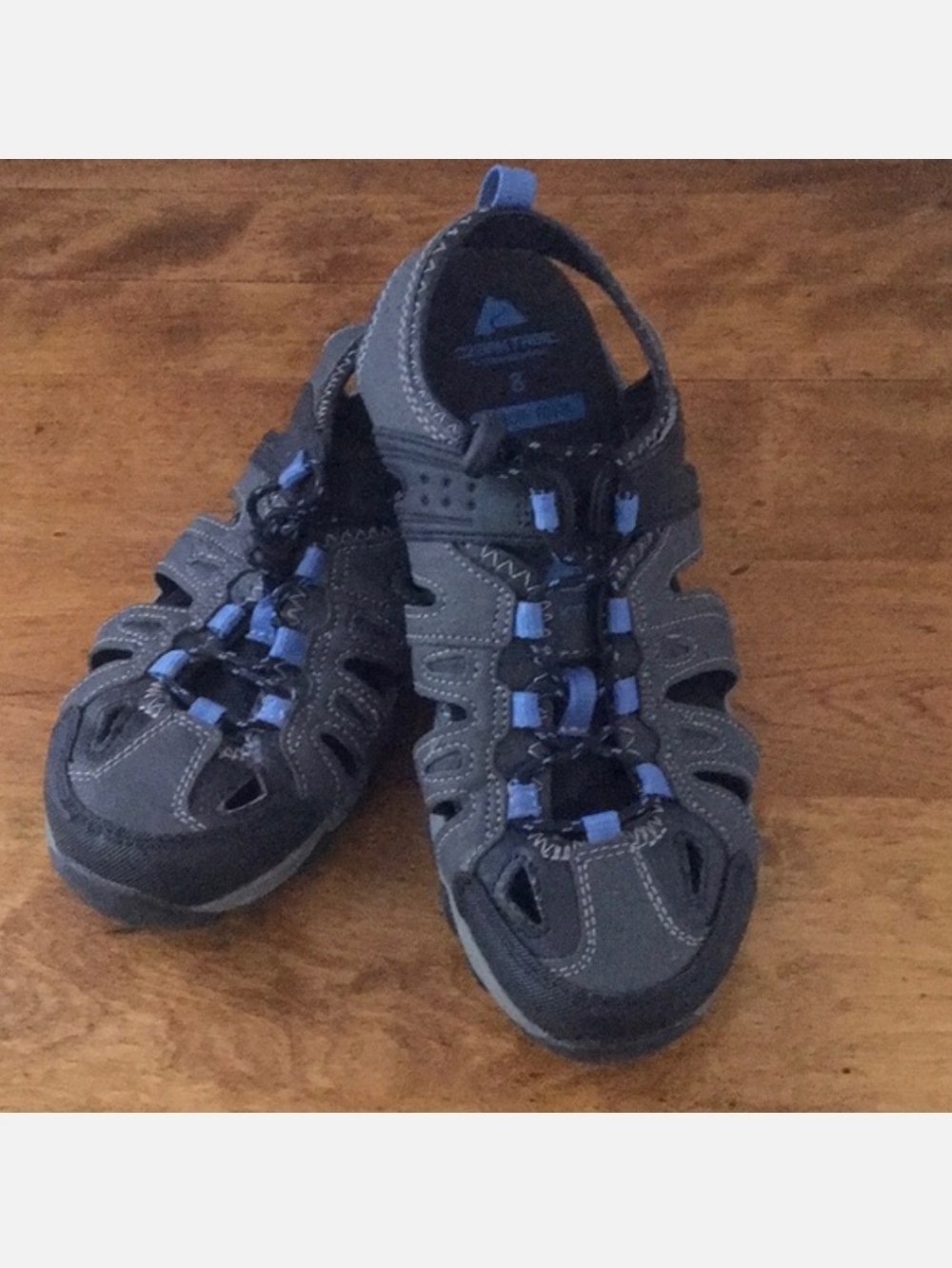 Ozark Trail Black Blue Grey Unisex Water Shoes Hiking Gardening Shoes EUC Mens 8